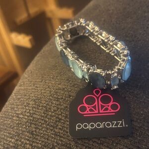 Paparazzi Silver Bracelet with Blue Accents